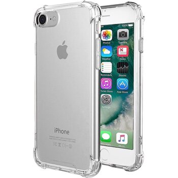 Betaalbare Hoesjes Apple iPhone SE (2020) Hoesje Siliconen Shock Proof Hoes Case Cover - Transparant