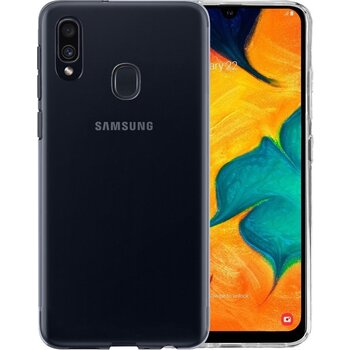 Betaalbare Hoesjes Samsung Galaxy A30 Hoesje Siliconen Hoes Case Cover - Transparant