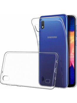 Samsung Galaxy M10 Hoesje Siliconen Hoes Case Cover - Transparant