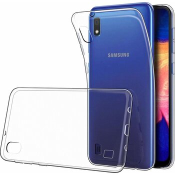Samsung Galaxy M10 Hoesje Siliconen Hoes Case Cover - Transparant