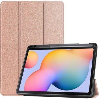 Betaalbare Hoesjes Samsung Galaxy Tab S6 Lite Hoesje Book Case - Rose goud