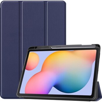 Betaalbare Hoesjes Samsung Galaxy Tab S6 Lite Hoesje Book Case - Donkerblauw