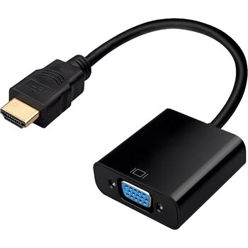 HDMI naar VGA Adapter Kabel Converter Omvormer 1080p HD Kwaliteit - Zwart