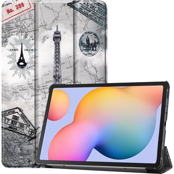 Betaalbare Hoesjes Samsung Galaxy Tab S6 Lite Hoesje Book Case - Eiffeltoren