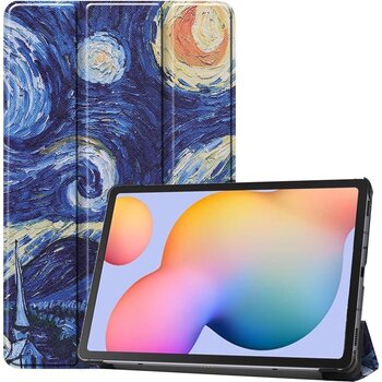 Betaalbare Hoesjes Samsung Galaxy Tab S6 Lite Hoesje Book Case - Sterrenhemel