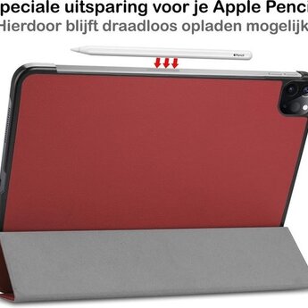 Apple iPad Pro 11 (2020) Hoesje Book Case - Donkerrood