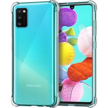 Betaalbare Hoesjes Samsung Galaxy A41 Hoesje Siliconen Shock Proof Hoes Case Cover - Transparant