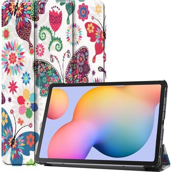 Betaalbare Hoesjes Samsung Galaxy Tab S6 Lite Hoesje Book Case - Vlinders