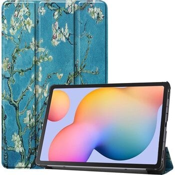 Betaalbare Hoesjes Samsung Galaxy Tab S6 Lite Hoesje Book Case - Bloesem