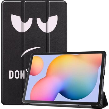 Betaalbare Hoesjes Samsung Galaxy Tab S6 Lite Hoesje Book Case - Don't Touch Me