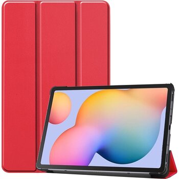 Betaalbare Hoesjes Samsung Galaxy Tab S6 Lite Hoesje Book Case - Rood