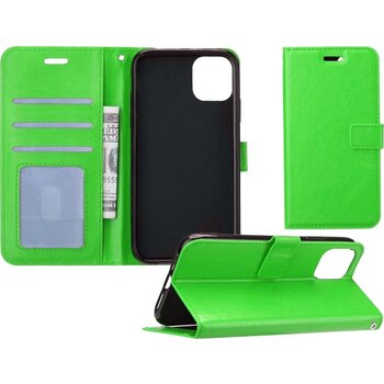 Apple iPhone 11 Hoesje Book Case Kunstleer Cover Hoes - Groen