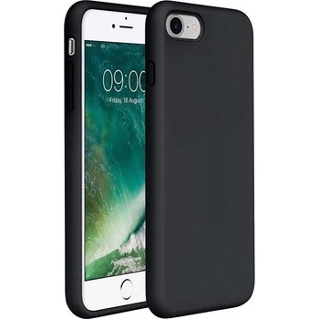 Apple iPhone SE (2020) Hoesje Siliconen Hoes Case Cover - Zwart