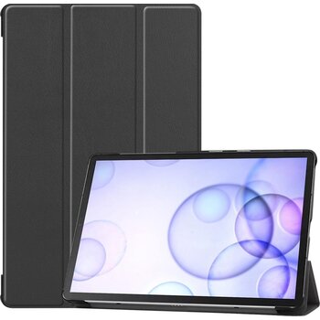 Betaalbare Hoesjes Samsung Galaxy Tab S6 Hoesje Book Case - Zwart