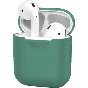 Hoes voor Apple AirPods 1 Case Siliconen Hoesje Ultra Dun - Midnight Green