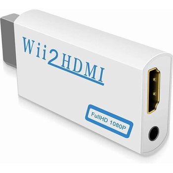 Wii naar HDMI Adapter Converter 1080p Full HD Kwaliteit - Wit