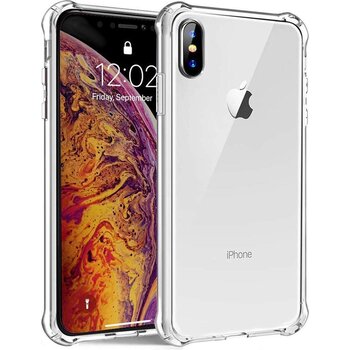 Apple iPhone Xs Max Hoesje Siliconen Shock Proof Hoes Case Cover - Transparant