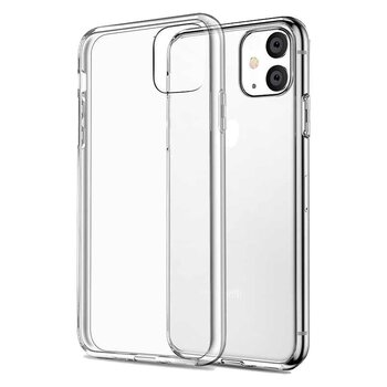 Betaalbare Hoesjes Apple iPhone 11 Hoesje Siliconen Hoes Case Cover - Transparant