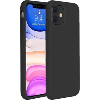 Apple iPhone 11 Hoesje Siliconen Hoes Case Cover - Zwart