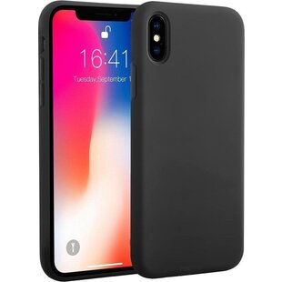Apple iPhone Xs Max Hoesje Siliconen Hoes Case Cover - Zwart