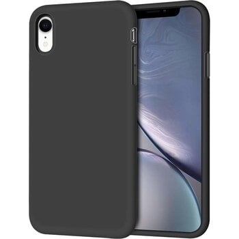 Betaalbare Hoesjes Apple iPhone XR Hoesje Siliconen Hoes Case Cover - Zwart