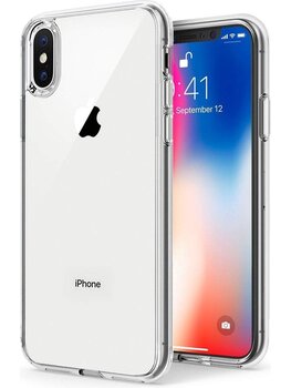 Apple iPhone Xs Hoesje Siliconen Hoes Case Cover - Transparant
