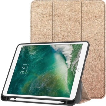 Betaalbare Hoesjes Apple iPad Air 2 9.7 (2014) Hoesje Book Case - Rose goud