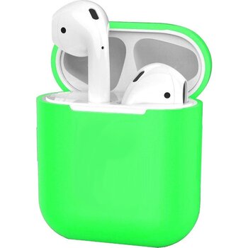 Betaalbare Hoesjes Hoes voor Apple AirPods Hoesje Case Siliconen Cover Ultra Dun - Groen