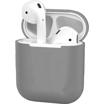 Siliconen Hoes voor Apple AirPods 2 Case Cover Ultra Dun Hoes - Grijs