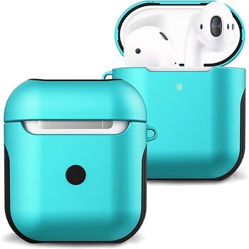 Betaalbare Hoesjes Hoesje Voor Apple AirPods Case Hoes Hard Cover - Mint Groen