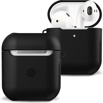 Betaalbare Hoesjes Hoes Voor Apple AirPods Case Hoesje Hard Cover - Zwart