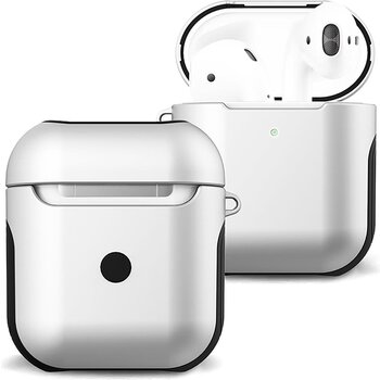 Betaalbare Hoesjes Hoes Voor Apple AirPods Case Hoesje Hard Cover - Wit