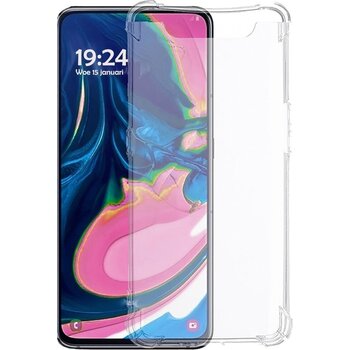 Betaalbare Hoesjes Samsung Galaxy A90 Hoesje Siliconen Shock Proof Hoes Case Cover - Transparant