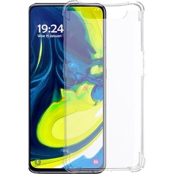 Betaalbare Hoesjes Samsung Galaxy A90 Hoesje Siliconen Shock Proof Hoes Case Cover - Transparant