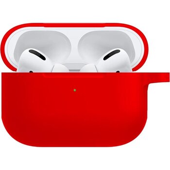 Betaalbare Hoesjes Hoes voor Apple AirPods Pro Hoesje Siliconen Case - Rood