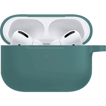 Betaalbare Hoesjes Hoes voor Apple AirPods Pro Hoesje Siliconen Case - Midnight Green