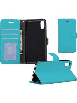 Apple iPhone XR Hoesje Book Case Kunstleer Cover Hoes - Turquoise