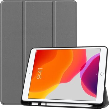 Betaalbare Hoesjes Apple iPad 7 10.2 (2019) Hoesje Book Case - Grijs