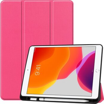 Betaalbare Hoesjes Apple iPad 7 10.2 (2019) Hoesje Book Case - Donkerroze