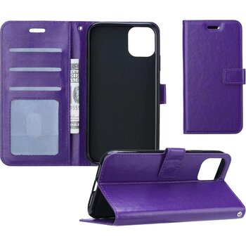 Apple iPhone 11 Pro Hoesje Book Case Kunstleer Cover Hoes - Paars