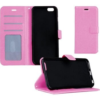 Betaalbare Hoesjes Apple iPhone 5/5s/SE Hoesje Book Case Kunstleer Cover Hoes - Lichtroze