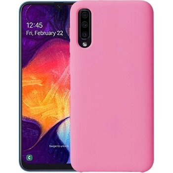 Betaalbare Hoesjes Samsung Galaxy A50 Hoesje Siliconen Hoes Case Cover - Roze