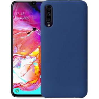 Samsung Galaxy A50 Hoesje Siliconen Hoes Case Cover - Donkerblauw