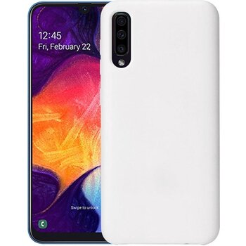 Samsung Galaxy A50 Hoesje Siliconen Hoes Case Cover - Wit