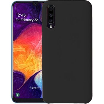 Betaalbare Hoesjes Samsung Galaxy A50 Hoesje Siliconen Hoes Case Cover - Zwart