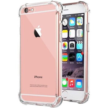 Betaalbare Hoesjes Apple iPhone 6/6s Hoesje Siliconen Shock Proof Hoes Case Cover - Transparant