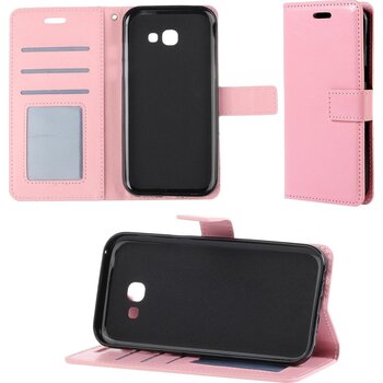 Samsung Galaxy A5 (2017) Hoesje Book Case Kunstleer Cover Hoes - Lichtroze