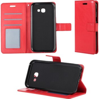 Samsung Galaxy A5 (2017) Hoesje Book Case Kunstleer Cover Hoes - Rood