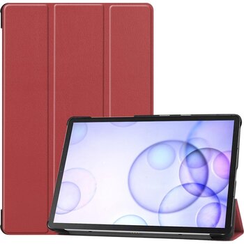 Betaalbare Hoesjes Samsung Galaxy Tab S6 Hoesje Book Case - Donkerrood