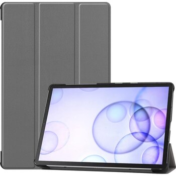 Betaalbare Hoesjes Samsung Galaxy Tab S6 Hoesje Book Case - Grijs